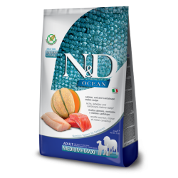 N&D OCEAN ADULT MEDIUM MAXI SALMONE MERLUZZO E MELONE KG 2,5