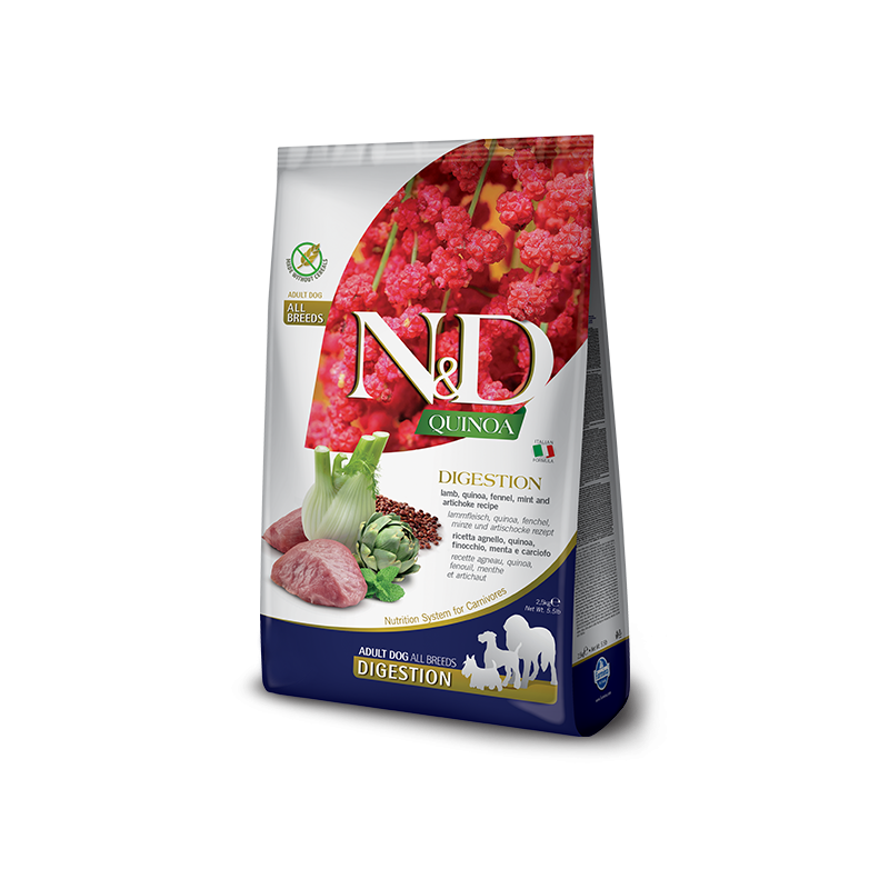 N&D QUINOA DIGESTION DOG ADULT ALL BREEDS AGNELLO KG 2,5