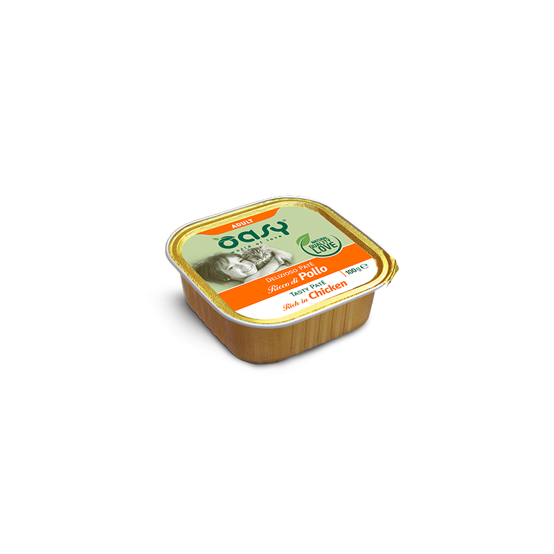 OASY CAT VASCHETTA GR 100 CON POLLO PATE'