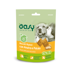 OASY DOG BISCOTTI RIPIENI CON ANATRA E PATATE GR 80