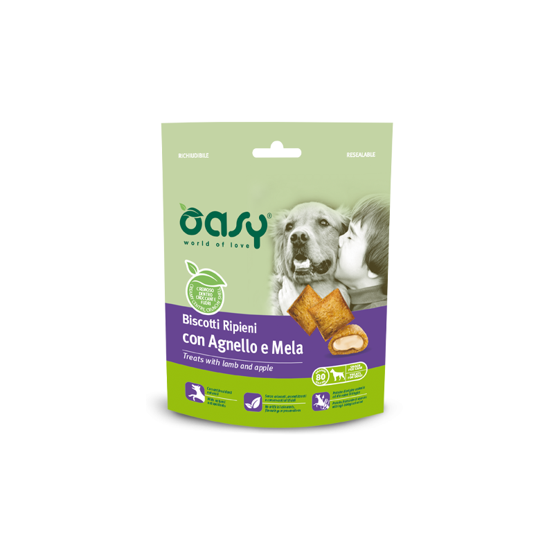 OASY DOG BISCOTTI AGNELLO E MELA GR 80