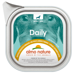 ALMO DOG DAILY 300 GR VASCHETTA CON POLLO PROSCIUTTO E FORMAGGIO