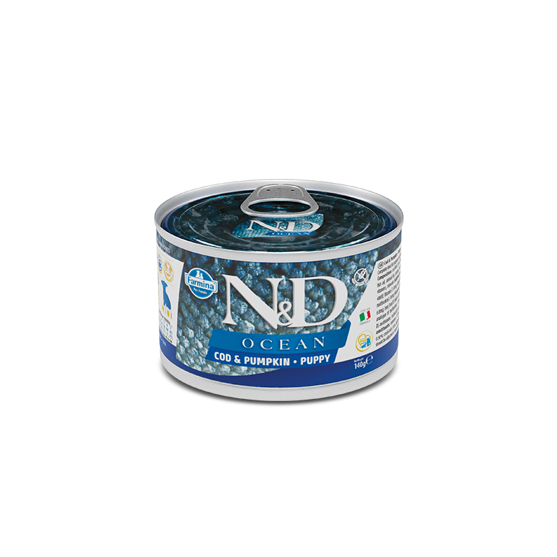 N&D OCEAN DOG PUPPY Merluzzo e Zucca GR 140 SCATOLETTA