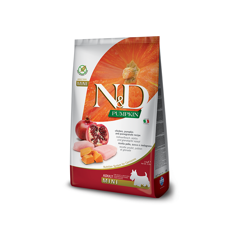 N&D dog PUMPKIN FORMULA ADULT MINI POLLO E MELOGRANO KG 7