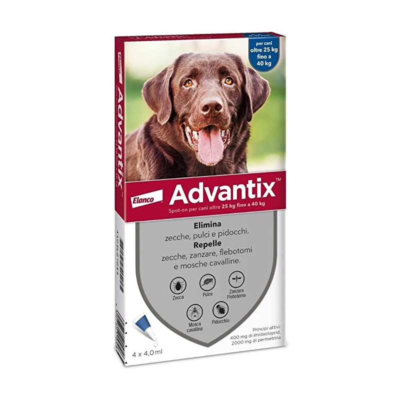  Advantix oltre 25 fino a 40 kg confezione da 6 pipette