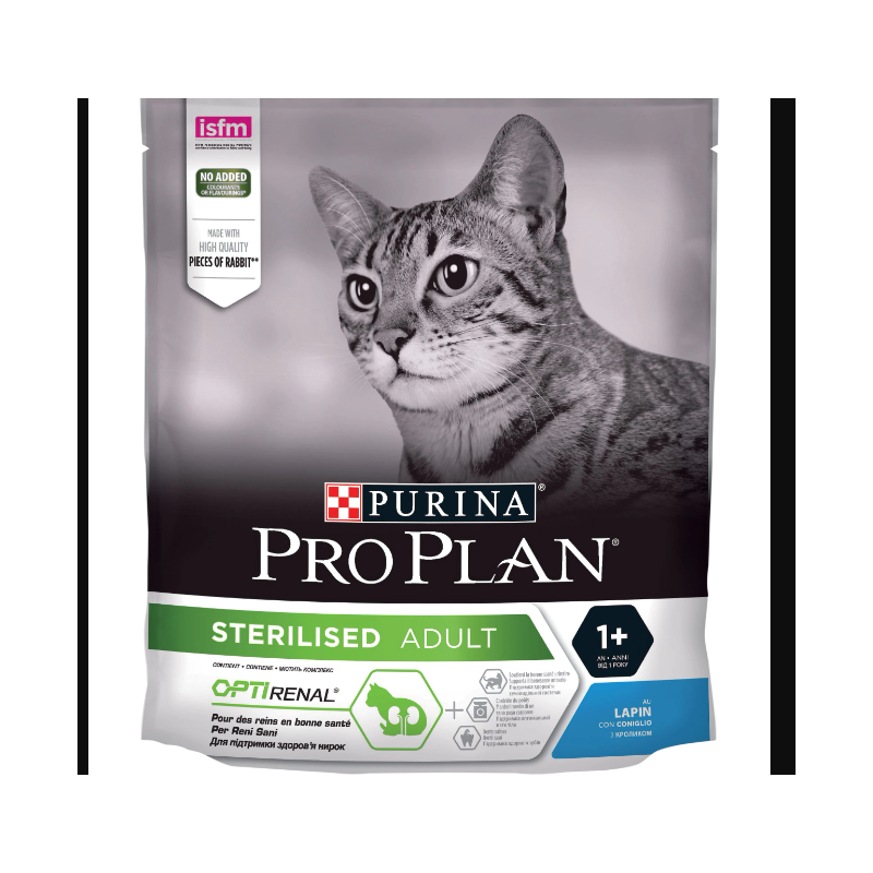 pro plan cat sterilised adult optirenal con coniglio gr 400