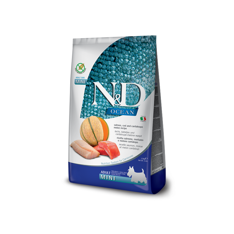 N&D OCEAN ADULT MINI SALMONE MERLUZZO E MELONE KG 2,5