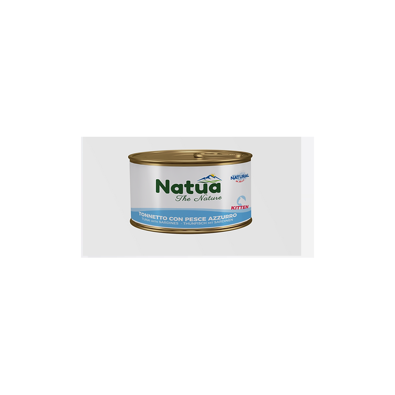 Natua cat kitten tonnetto con pesce azzurro jelly gr 85