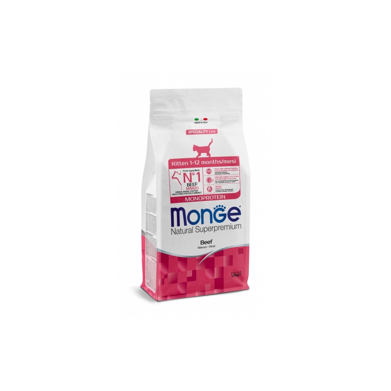 monge cat kitten beef kg 1,5 monoprotein 