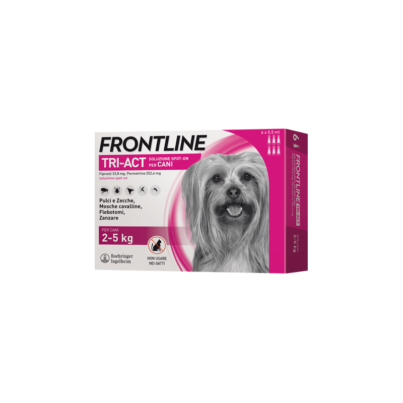 Frontline TRI ACT 2/5 KG (6 PIPETTE)