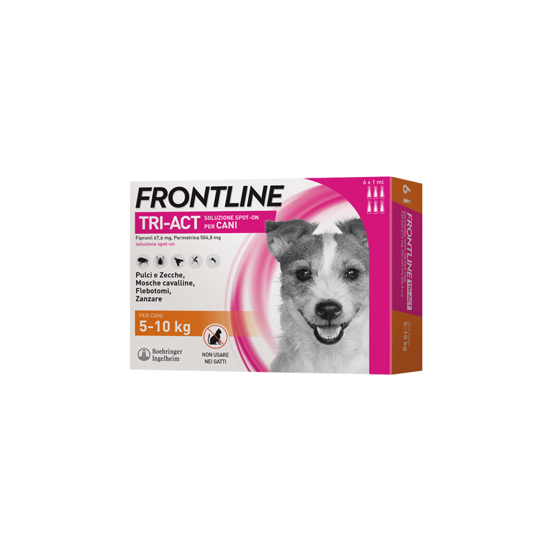 Frontline TRI ACT 5/10 KG (6 PIPETTE)