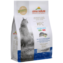 almo cat hfc sterilised longevity spigola e orata 300 gr Age care