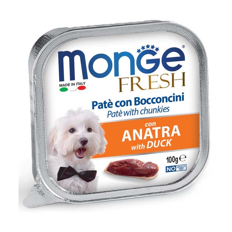 MONGE FRESH CANE GR 100 VASCHETTA ANATRA 