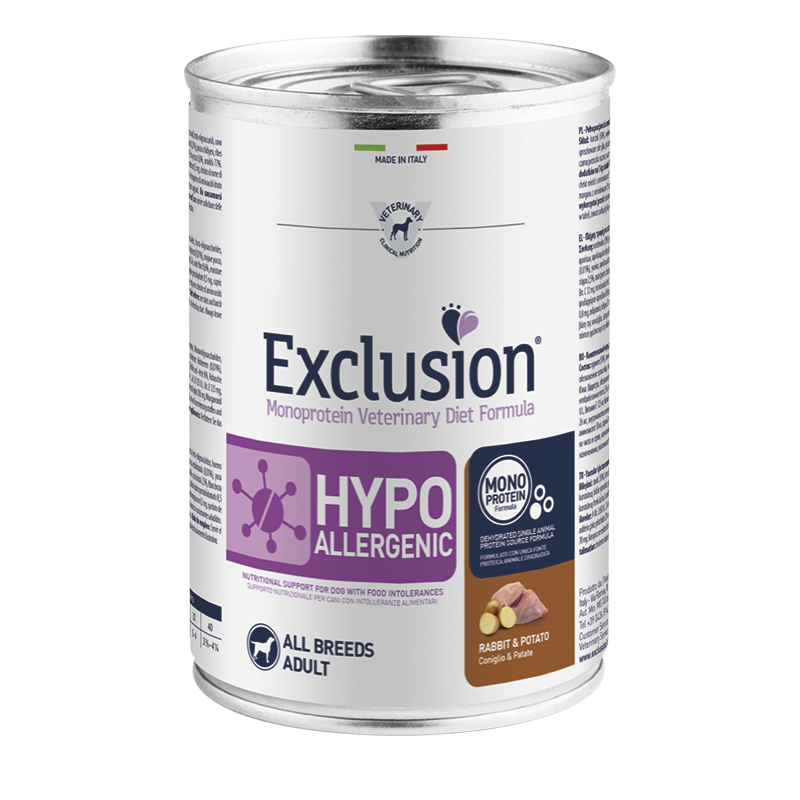 Exclusion dog DIET HYPO RABBIT AND  POTATO 400 GR