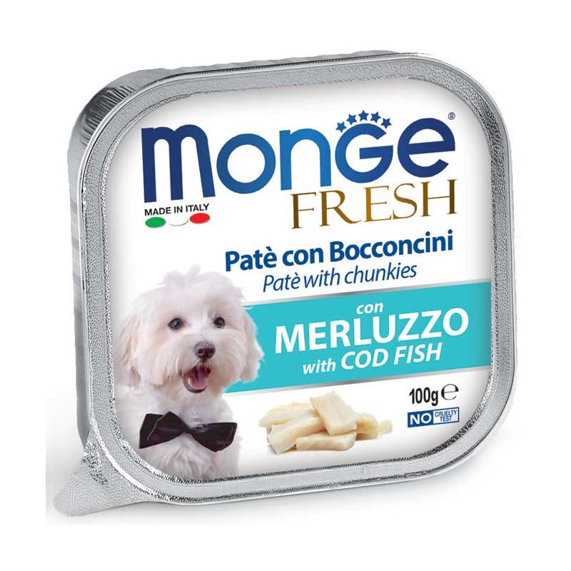 MONGE CANE FRESH MERLUZZO GR 100 VASCHETTA