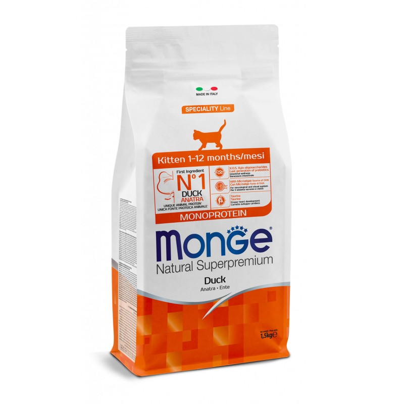 Monge gatto kitten anatra kg 1,5 monoprotein 