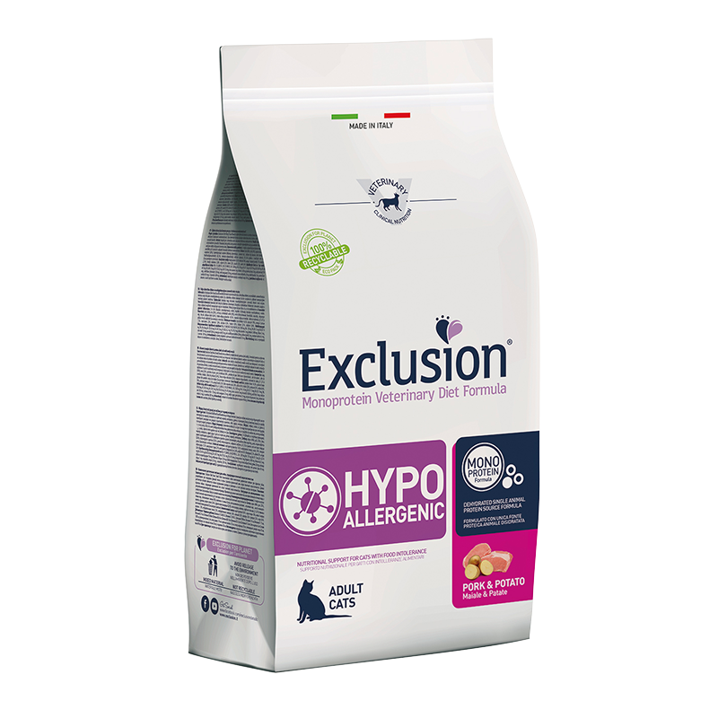 Exclusion cat hypoallergenic Maiale e patate gr 300