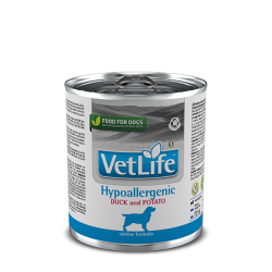 Vet life dog hypoallergenic duck&potato gr 300 