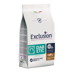 Exclusion dog diet diabetic Maiale e piselli kg 12 medium large