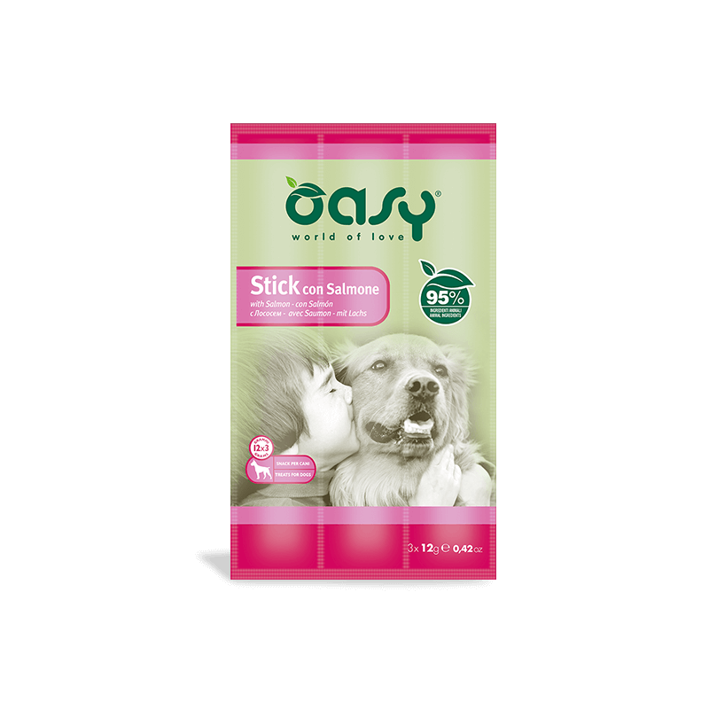 oasy dog stick con salmone (12x85 gr)