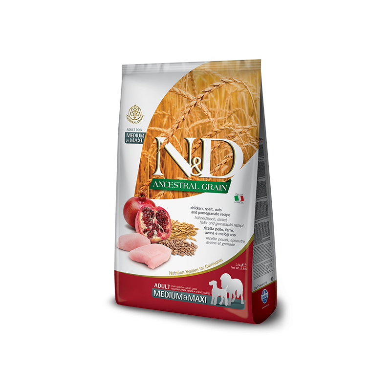 N&D ADULT MEDIUM MAXI POLLO LOW GRAIN KG 2,5