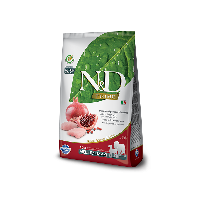 N&D prime dog adult md maxi pollo e melograno kg 2,5