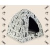 cuccia igloo gatti bianco e nero art 310z nasonero