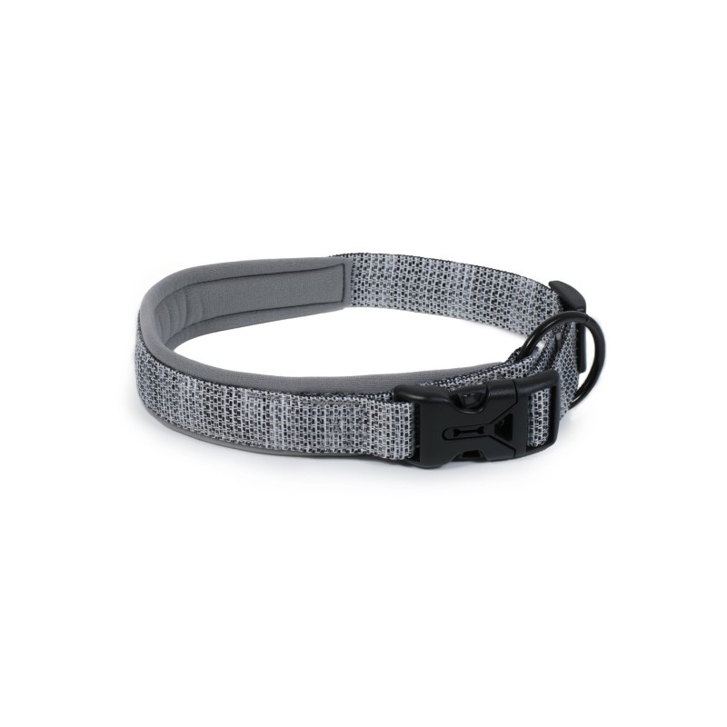 COLLARE NYLON DE LUXE MM 15 SILVER 