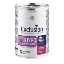 Exclusion dog DIET HYPO MAIALE E PISELLI GR 400