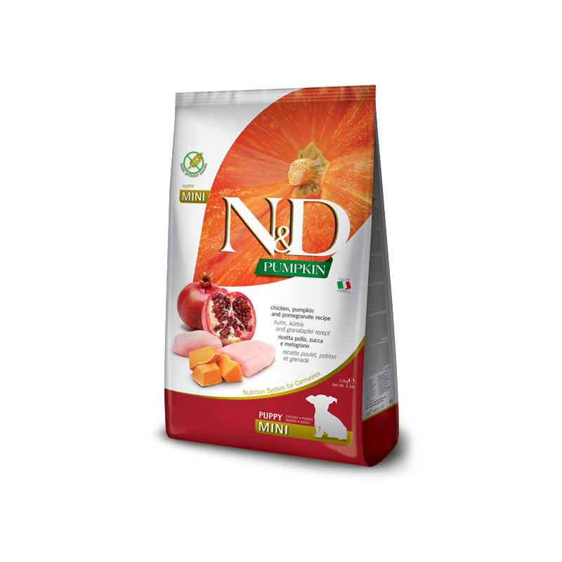 N&D dog pumpkin puppy mini al pollo kg 2,5