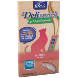 Life cat natural cream salmone 6 buste da 15 gr