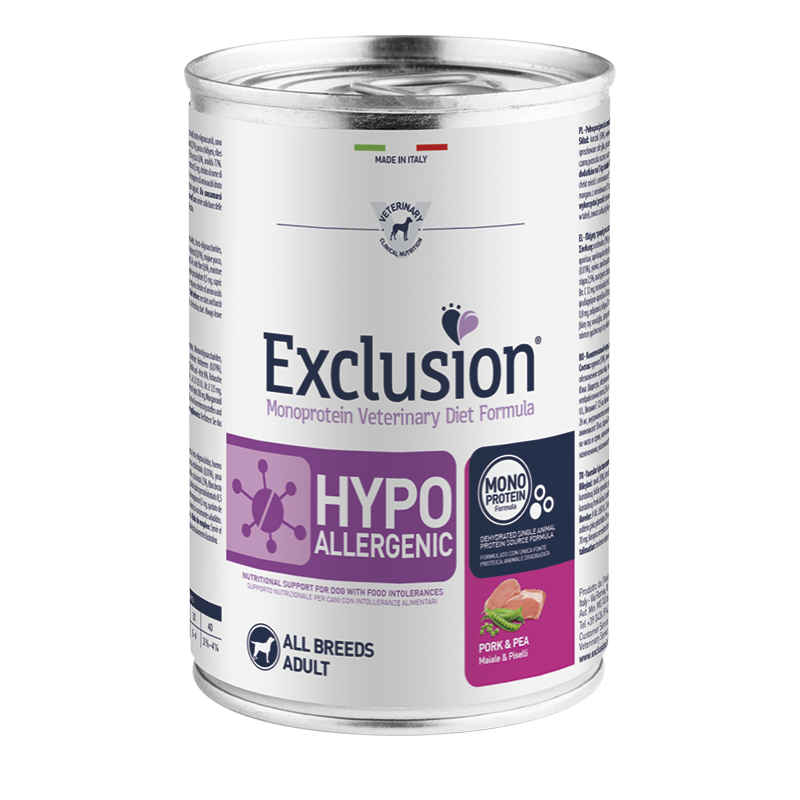 Exclusion dog diet HYPO PORK&PEA GR 400 SCATOLETTA