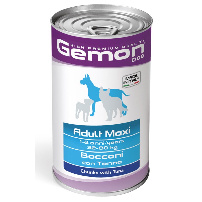 GEMON DOG 1250 GR BOCCONI CON TONNO ADULT MAXI