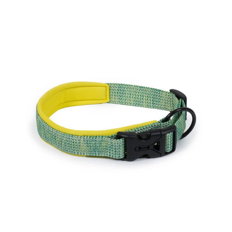 COLLARE NYLON DE LUXE VERDE LIME SMALL mm 15 da cm 30 a cm 45