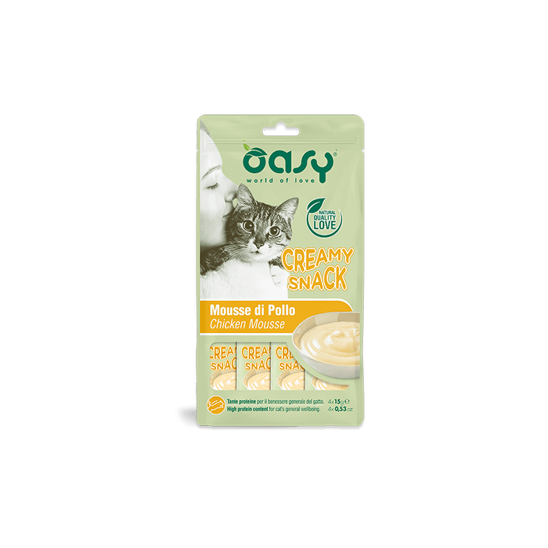 Oasy cat creamy snack mousse di pollo 4x15 gr