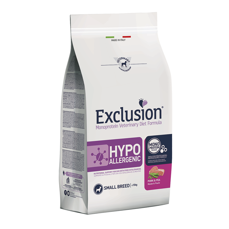 Exclusion dog diet hypoallergenic small maiale e piselli kg 2