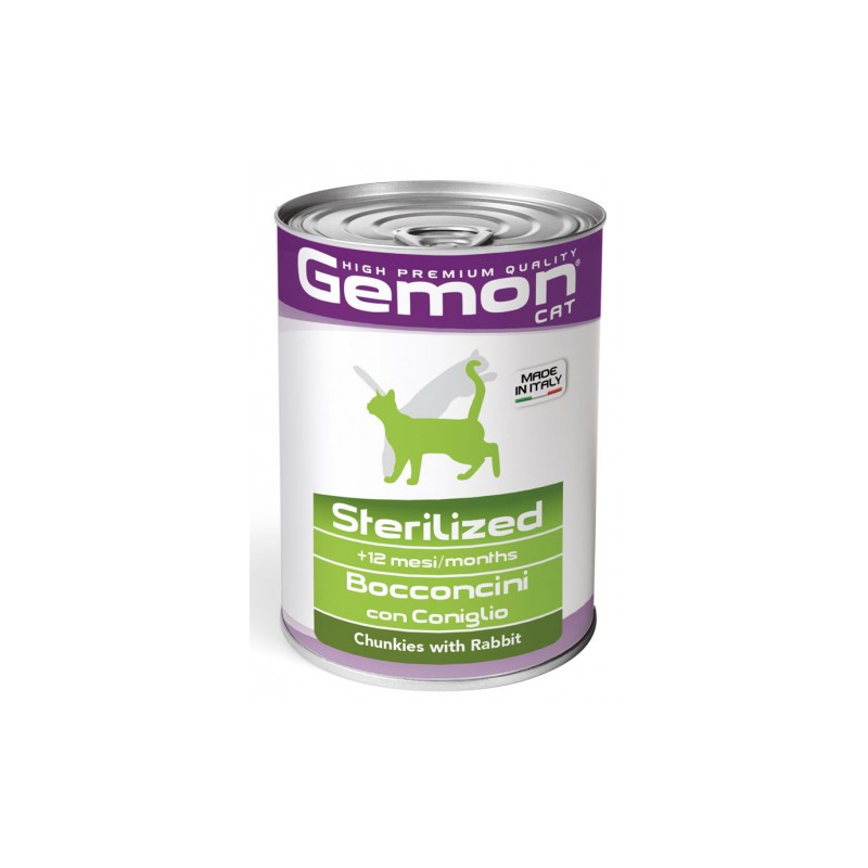 GEMON CAT 400 GR PATE' CON TACCHINO STERILIZED + 12  MESI