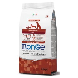 MONGE DOG ADULT ALL BREEDS AGNELLO RISO E PATATE KG 2,5