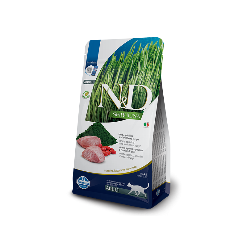 N&D cat adult spirulina con agnello kg 1,5