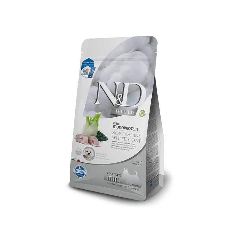 N&D white dog fish monoprotein adult mini kg 2