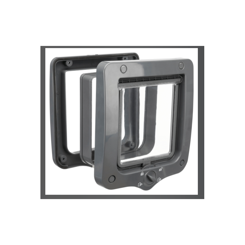 Porta gatto con tunnel cm 20x22 grigio tx 44232