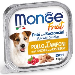 Monge dog fruit pollo con lamponi gr 100 vaschetta