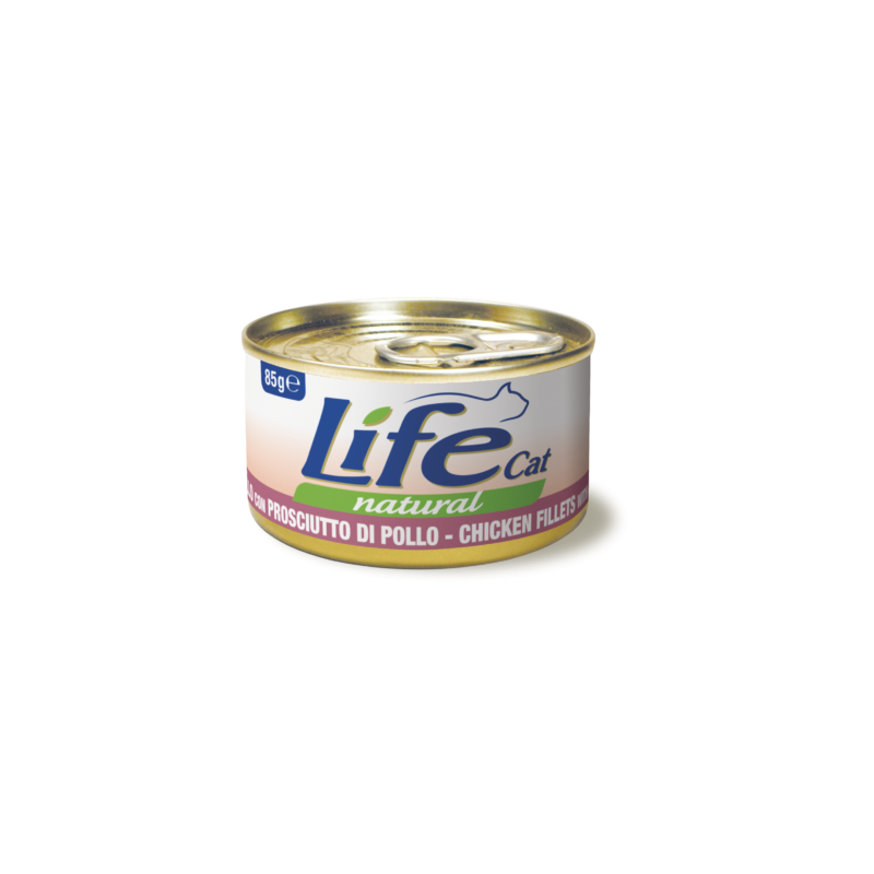 LIFE CAT 85 GR FILETTI DI POLLO CON PROSCIUTTO DI POLLO