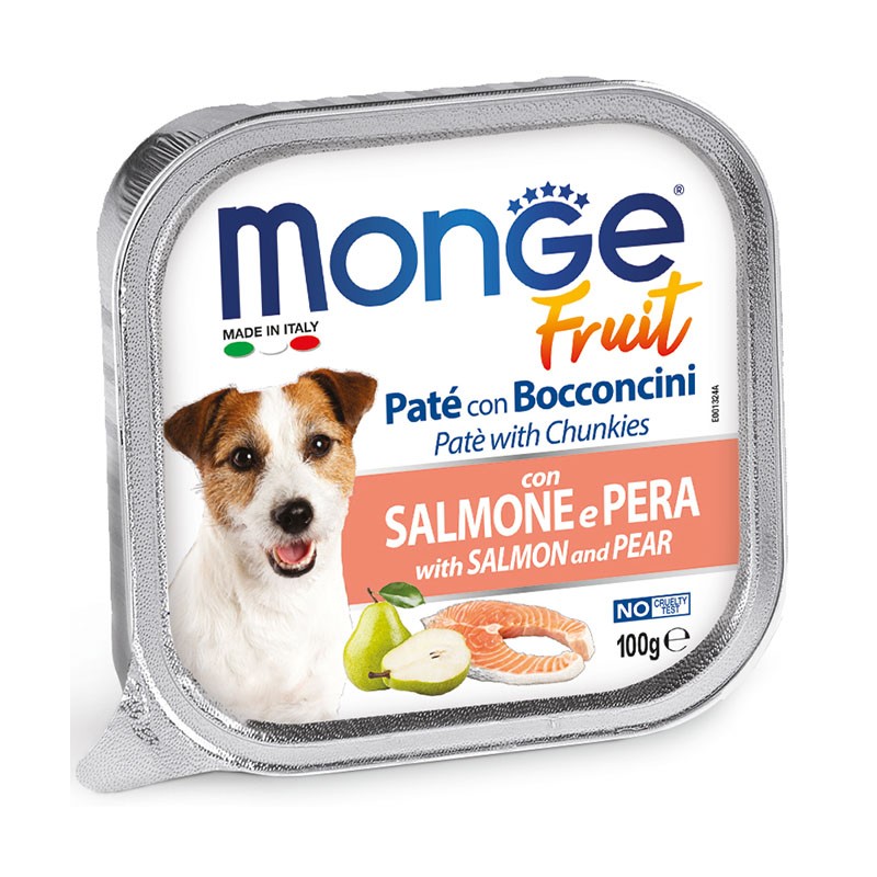 Monge dog fruit pate' salmone e pera gr 100