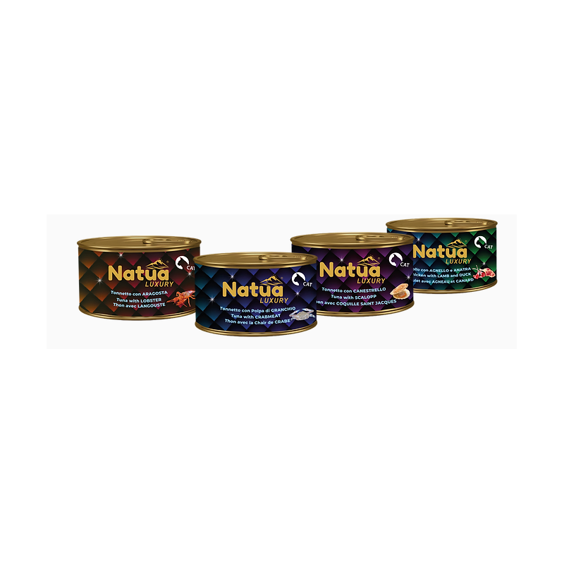 Natua cat luxury pollo con agnello e anatra gr 85