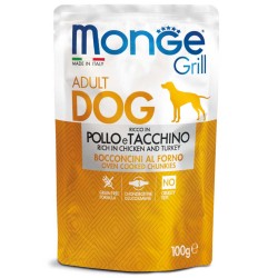 MONGE DOG POLLO E TACCHINO GRILL GR 100 BUSTINA