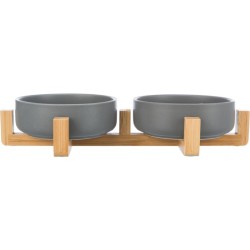 set ciotole ceramica legno tx 24822