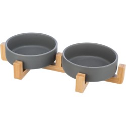 set ciotole ceramica legno tx 24822