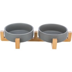 set ciotole ceramica legno tx 24822