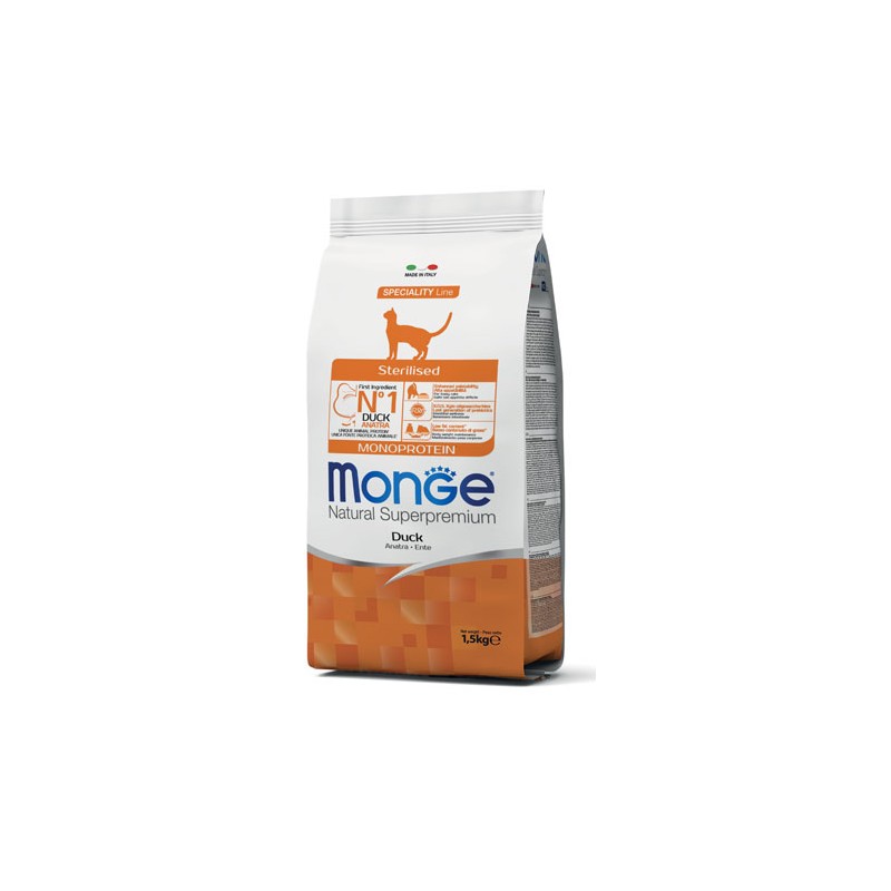 MONGE GATTO STERILISED KG 1,5 ANATRA